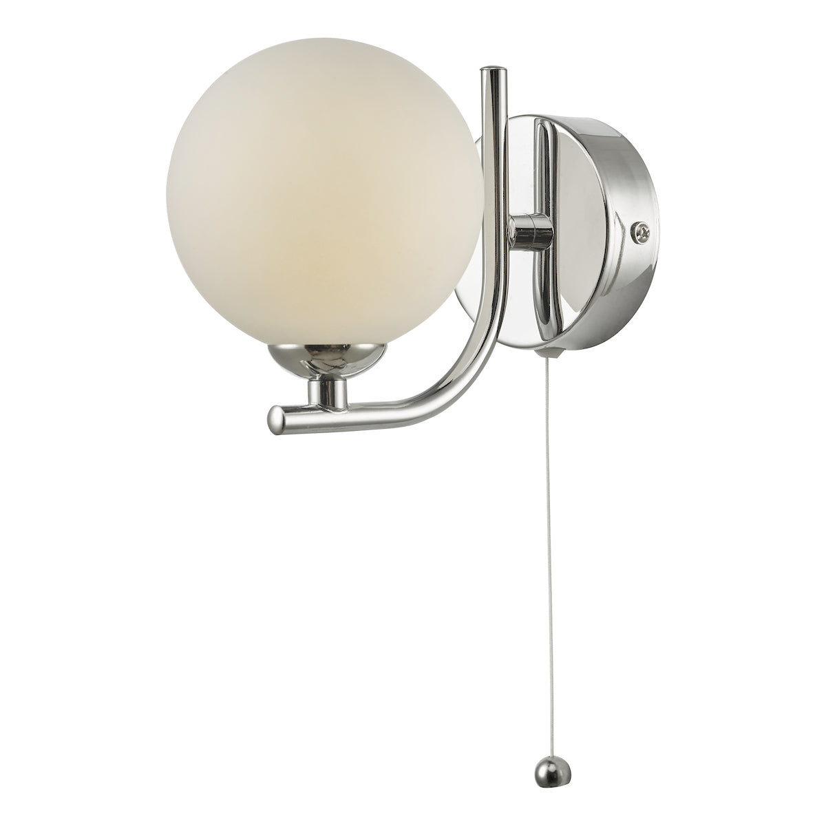 CRADLE 1LT WALL LIGHT POL CHR CW OPAL GLASS