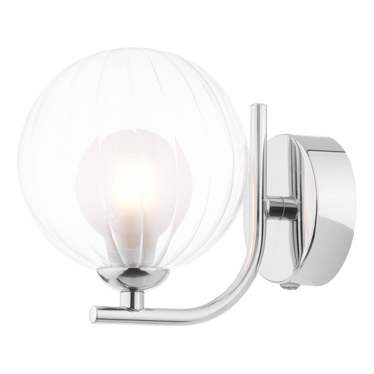CRADLE 1LT WALL LIGHT POL CHR CW DOUBLE ENVELOPE G