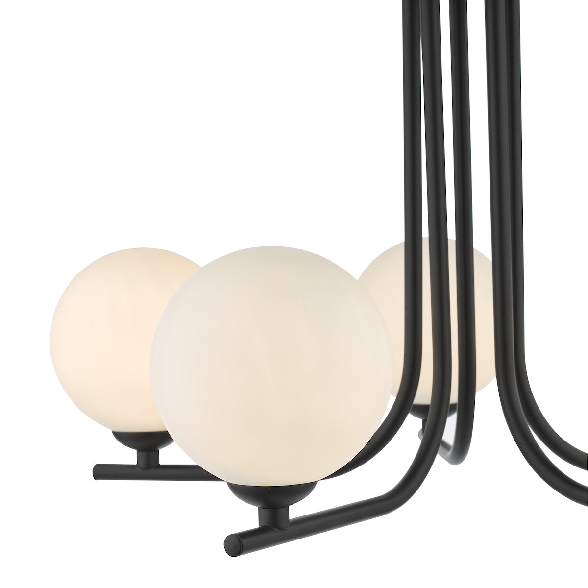 CRADLE 5LT SEMI FLUSH BLACK CW OPAL GLASS