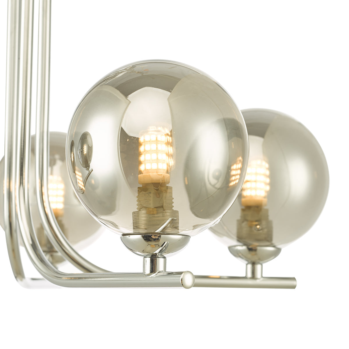 CRADLE 5LT SEMI FLUSH POL CHR CW SMOKED GLASS