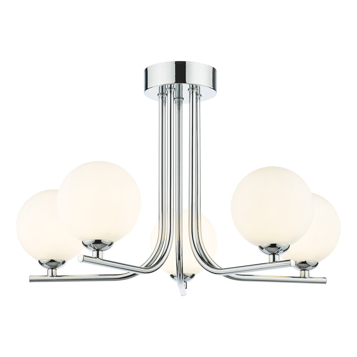 CRADLE 5LT SEMI FLUSH POL CHR CW OPAL GLASS
