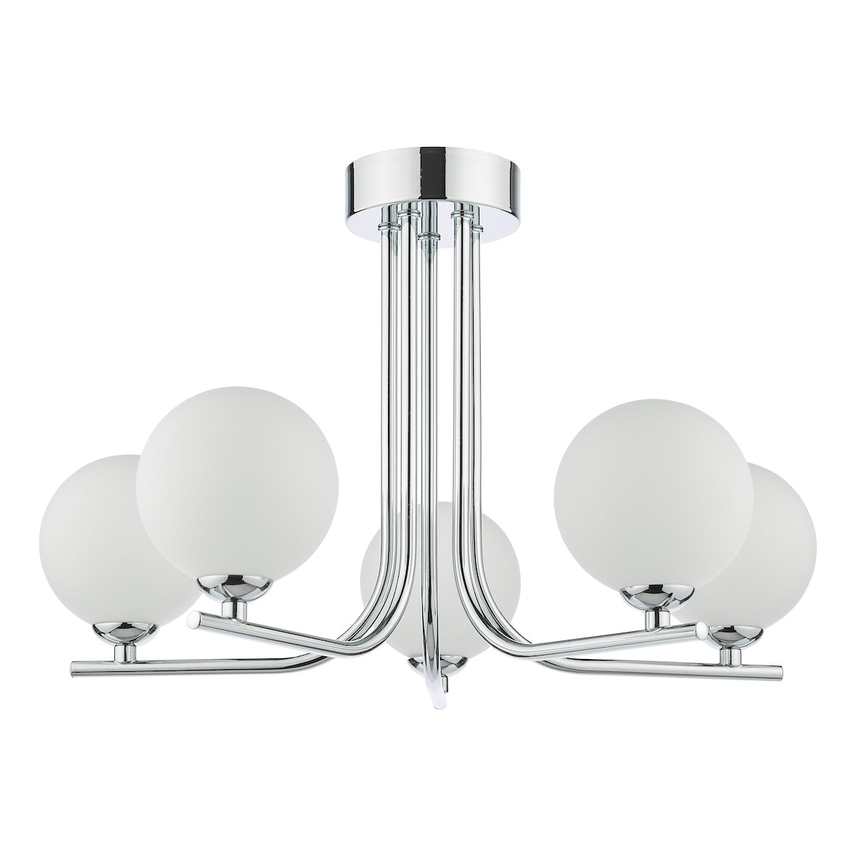 CRADLE 5LT SEMI FLUSH POL CHR CW OPAL GLASS
