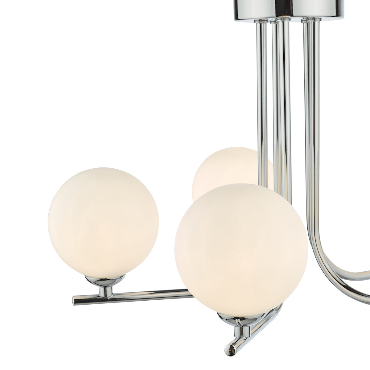 CRADLE 5LT SEMI FLUSH POL CHR CW OPAL GLASS