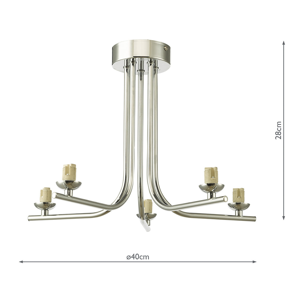 CRADLE 5LT SEMI FLUSH POL CHR FRAME ONLY