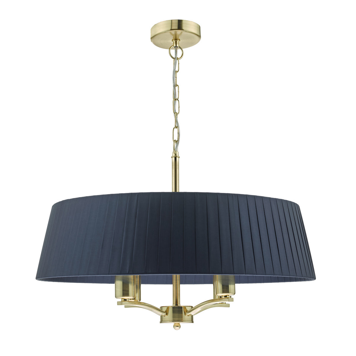 CRISTIN 4LT PENDANT POL NICKEL CW IVORY RIBBON SHD