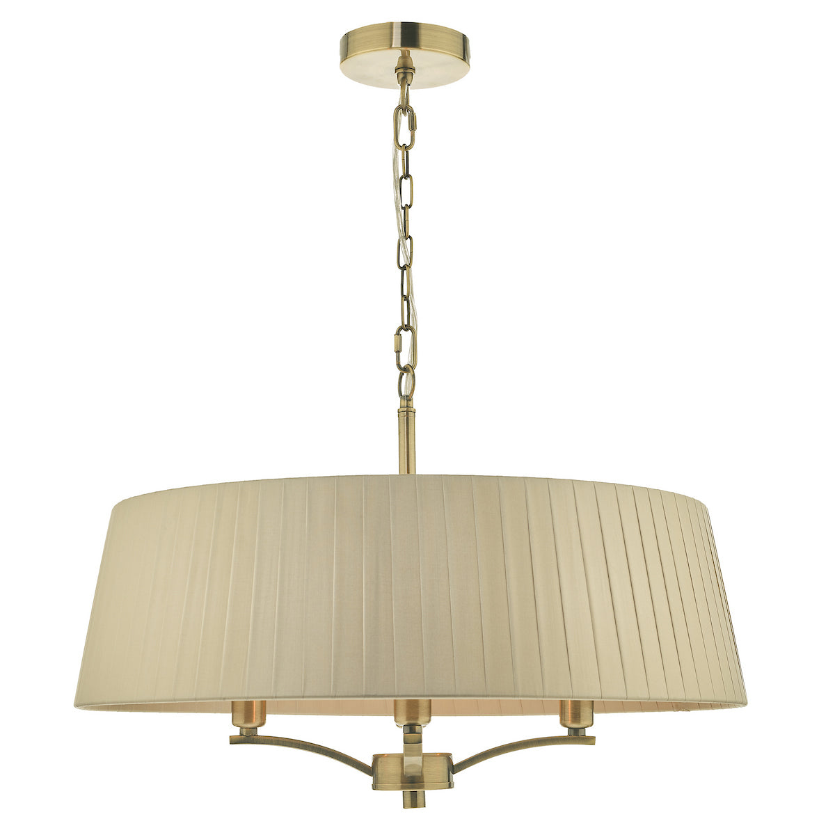 CRISTIN 4LT PENDANT ANT BRA CW TAUPE RIBBON SHD