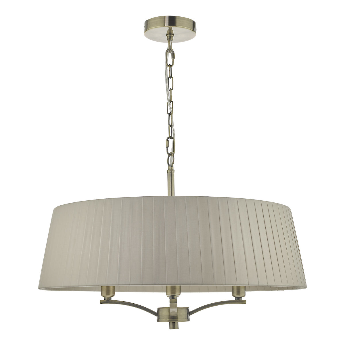 CRISTIN 4LT PENDANT ANT BRA CW TAUPE RIBBON SHD