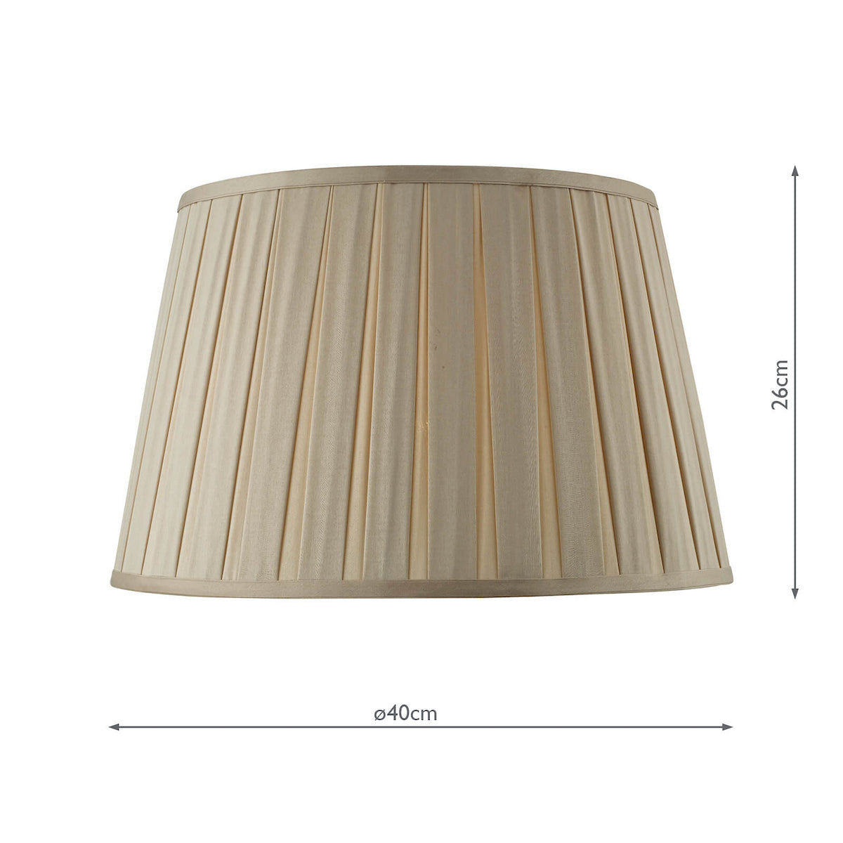 DEGAS EMPIRE BOX PLEATED SHADE 40CM TAUPE