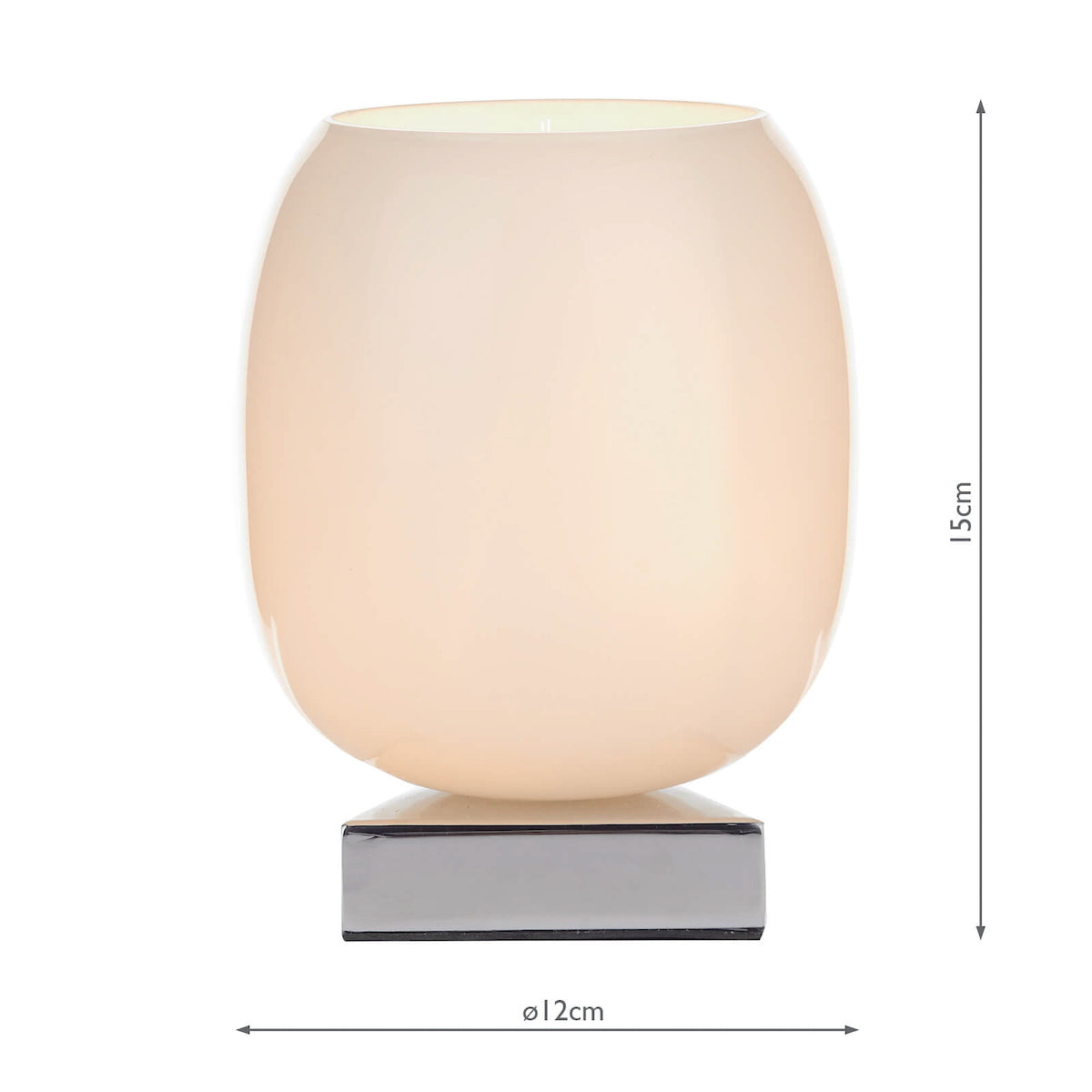 DINO TL POL CHR CW WHITE GLASS SHD TOUCH