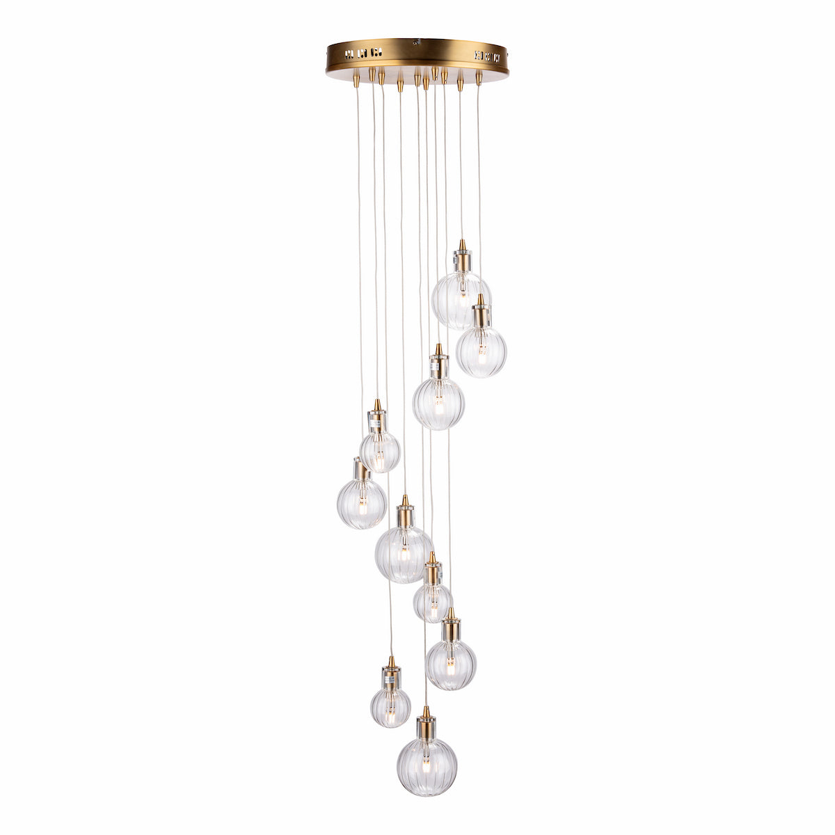 DITA 10LT PENDANT WARM BRASS CW GL
