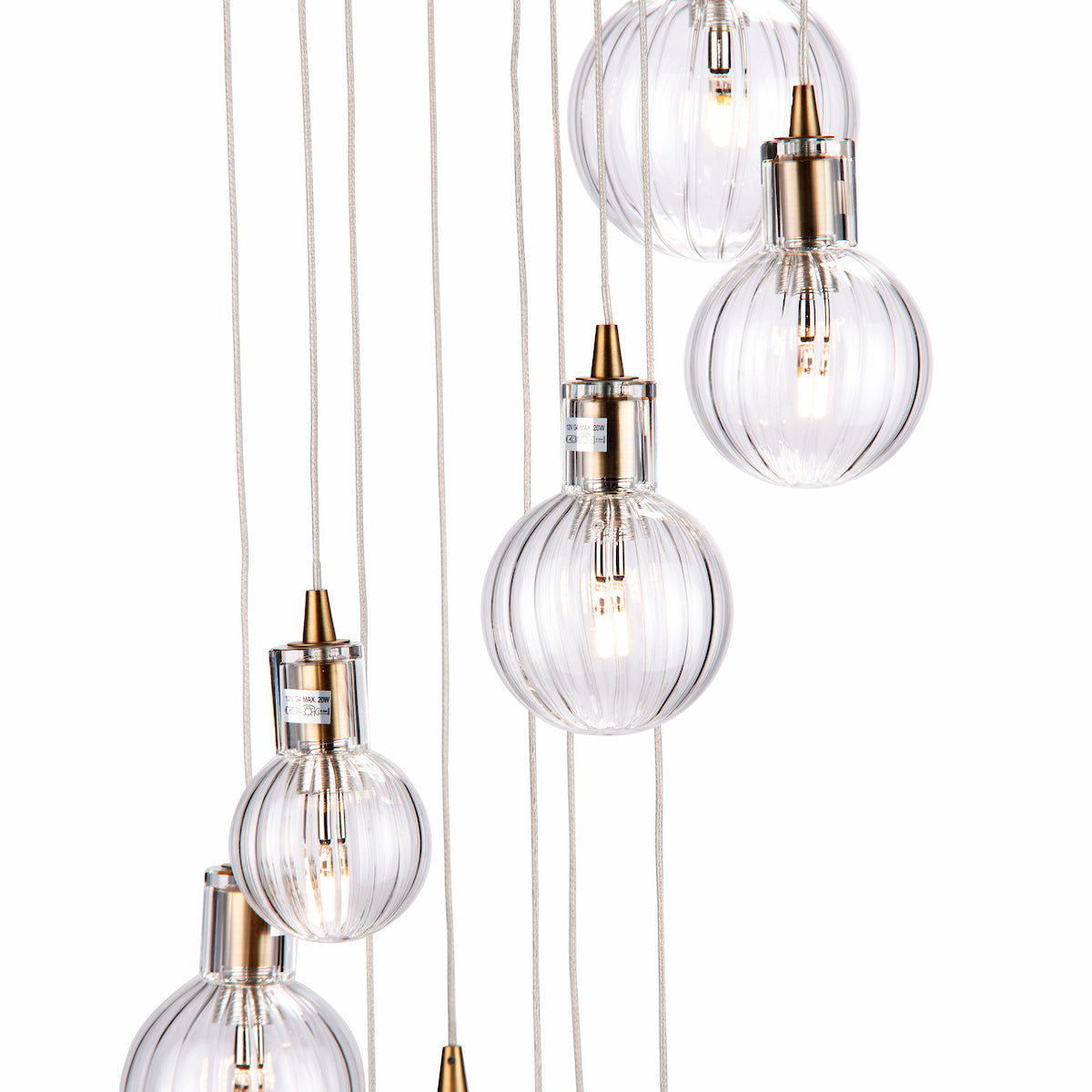 DITA 10LT PENDANT WARM BRASS CW GL