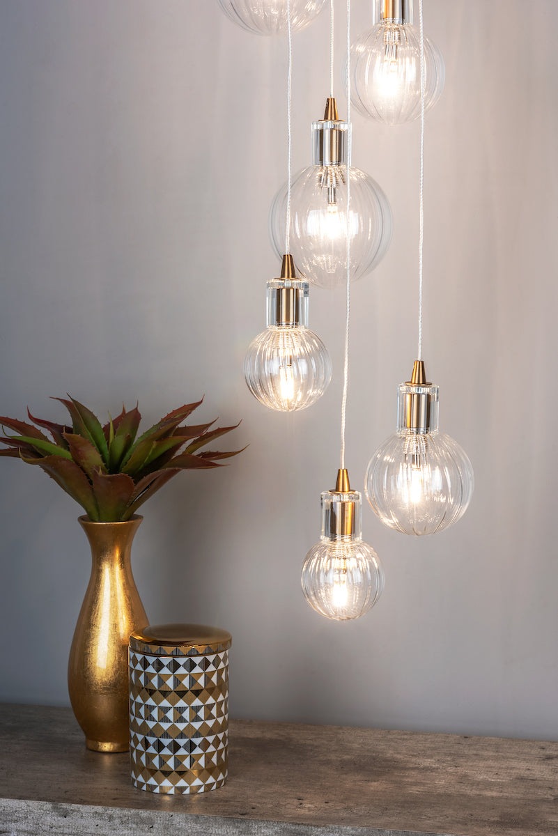DITA 10LT PENDANT WARM BRASS CW GL