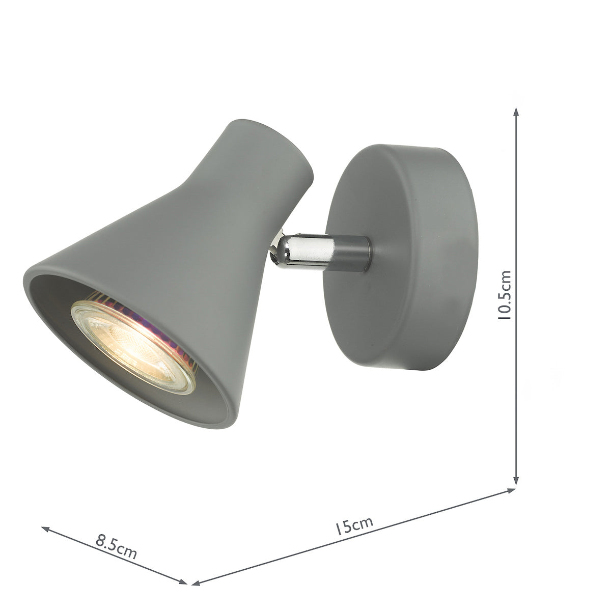 DIZA SINGLE SPOTLIGHT MATT GREY