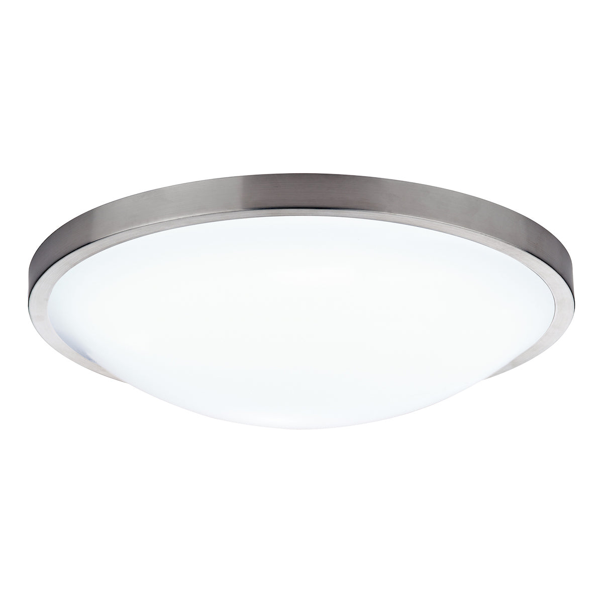 DOVER E27 ROUND ACRYLIC FLUSH 260MM SAT CHROME