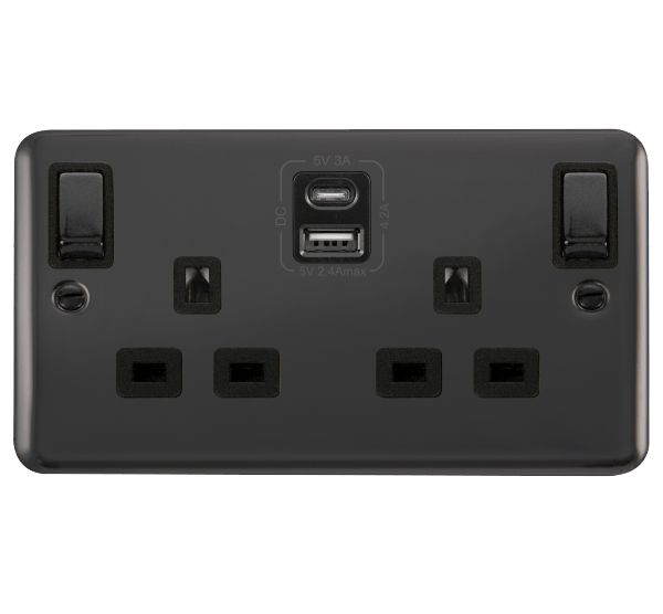 2G 13A SW SKT 4.2A A&C USB INGOT DPBN BK