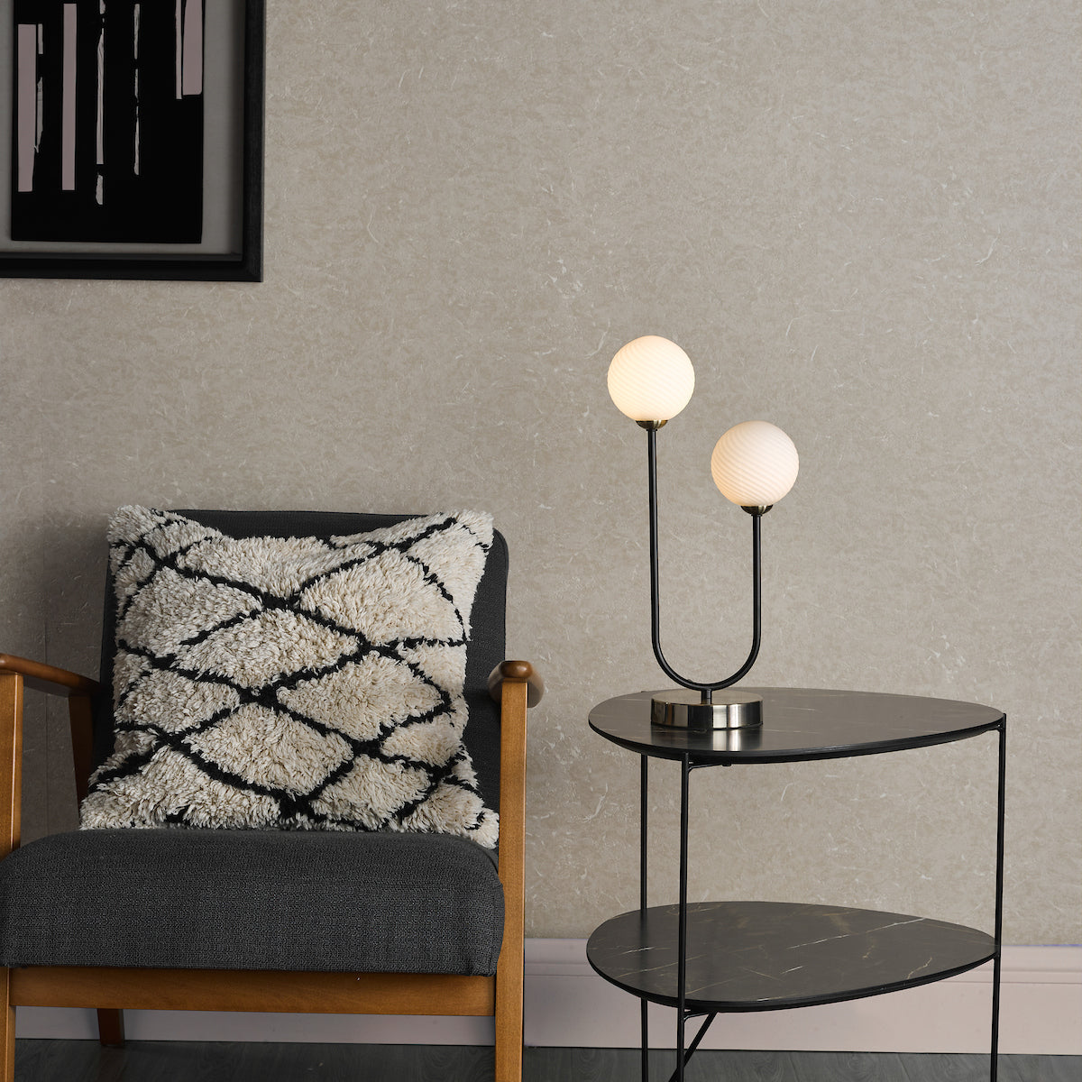 DUO 2LT TABLE LAMP ANT BRA