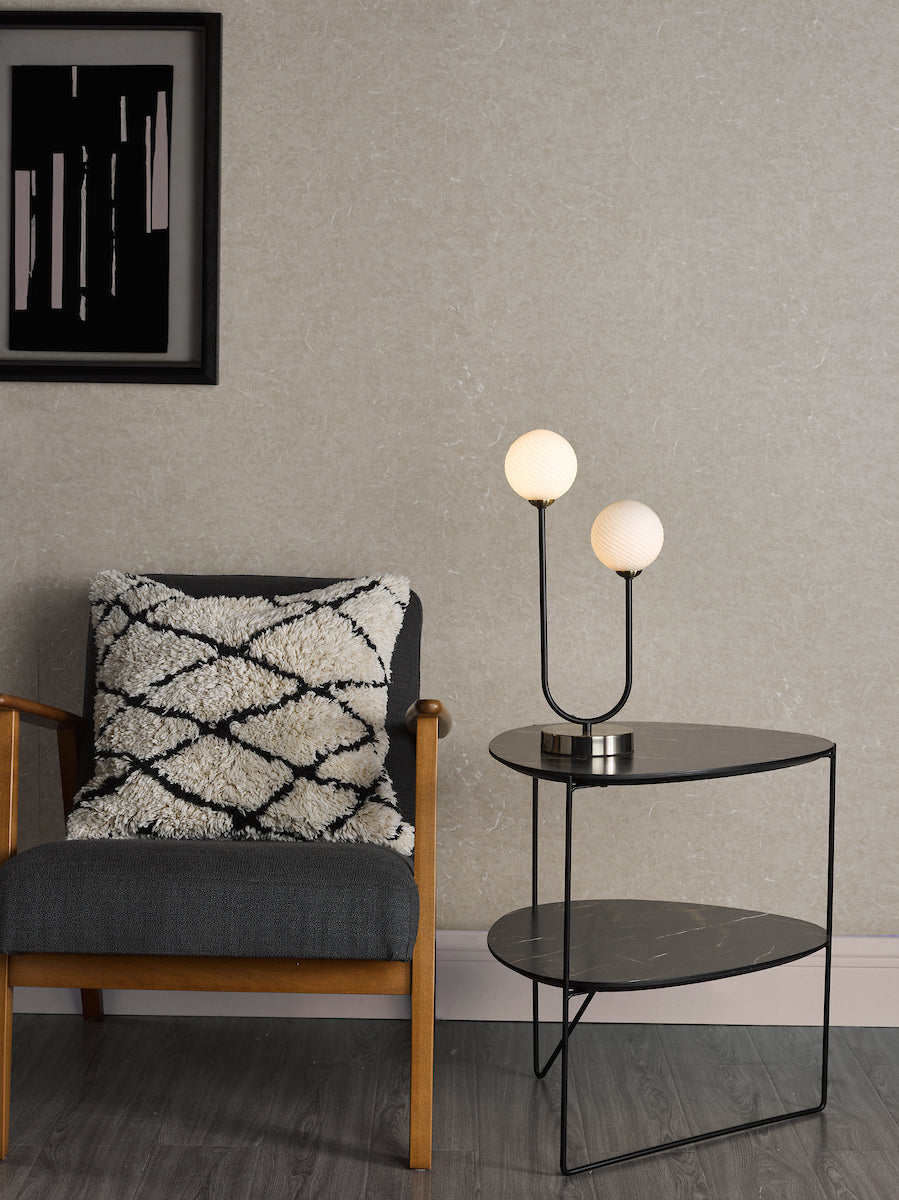 DUO 2LT TABLE LAMP ANT BRA