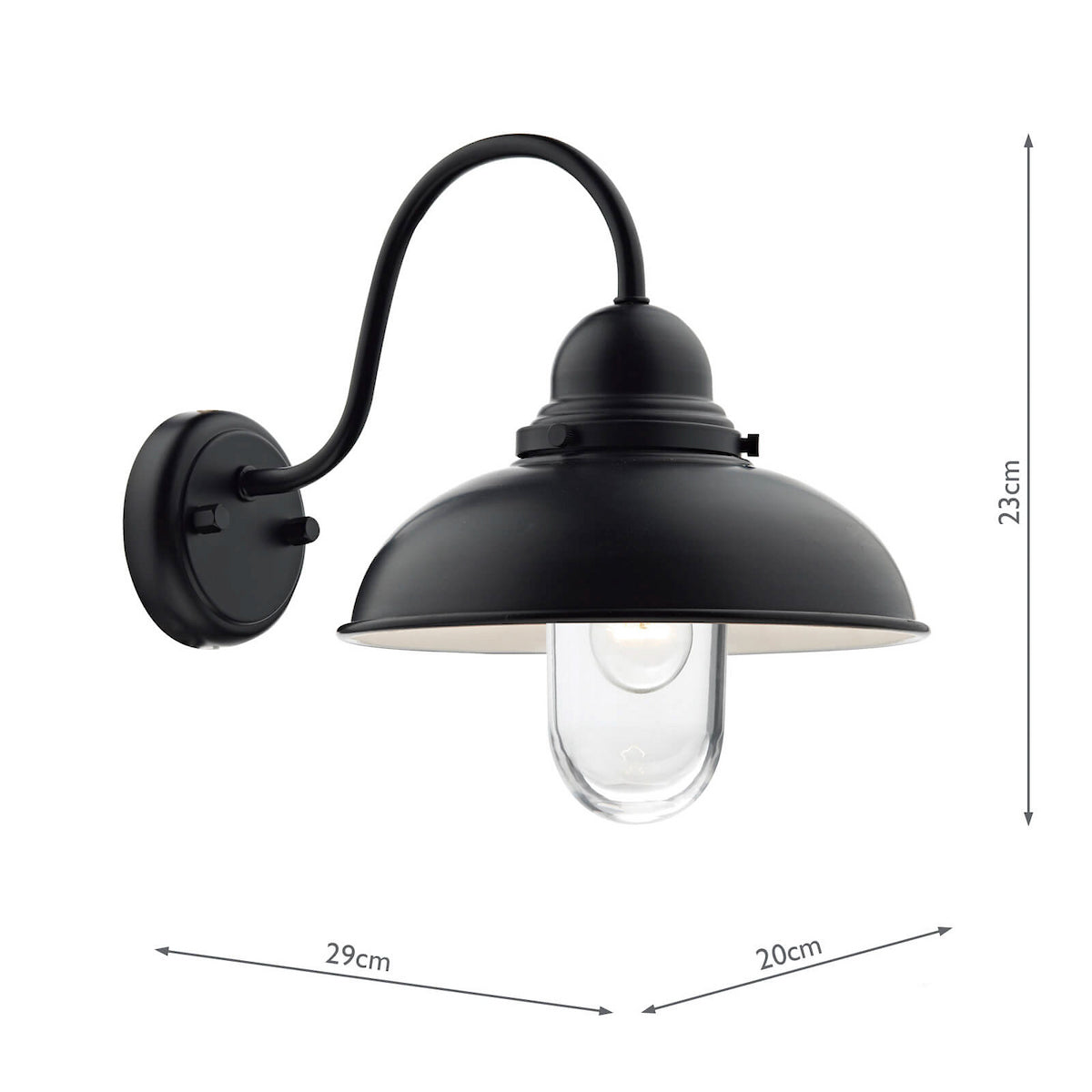 DYNAMO 1LT WALL BRACKET MATT BLACK IP44