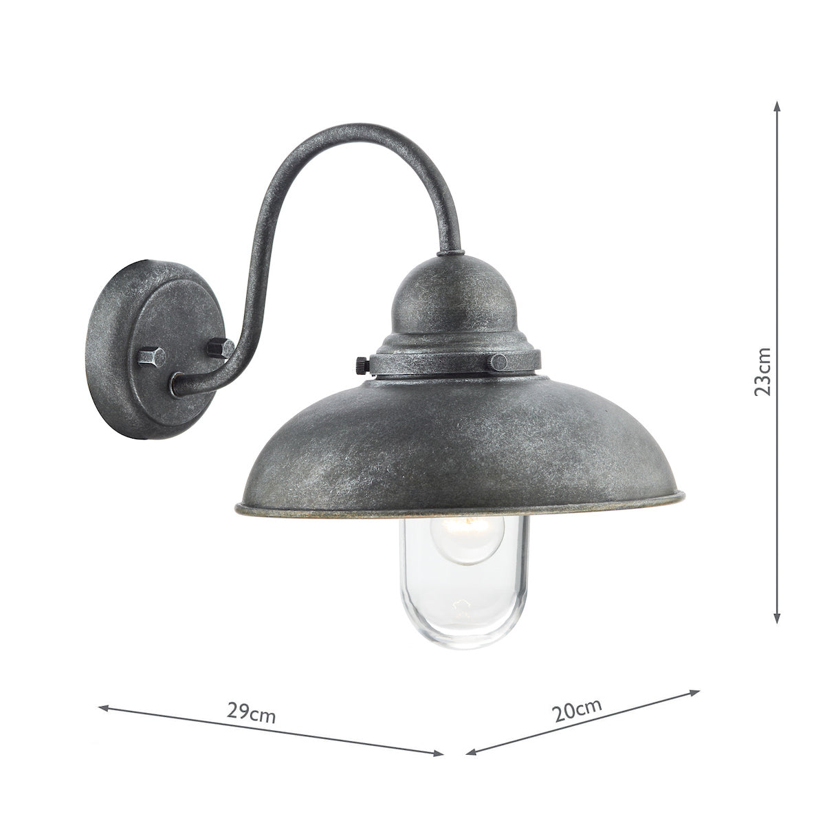 DYNAMO 1LT WALL BRACKET AGED IRON IP44