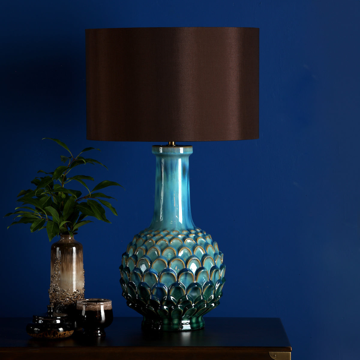 EDLYN TL BLUE GREEN CERAMIC BASE ONLY