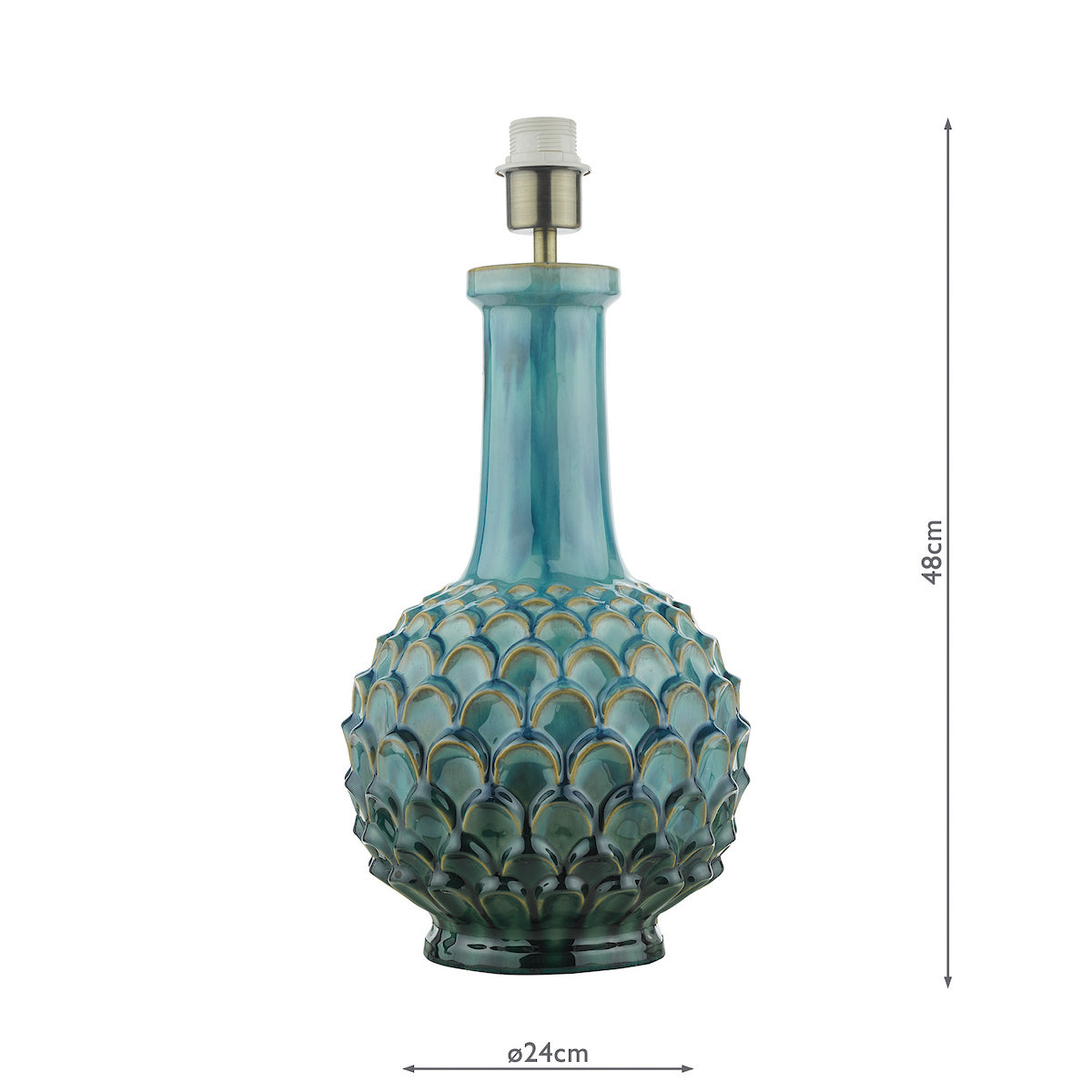 EDLYN TL BLUE GREEN CERAMIC BASE ONLY