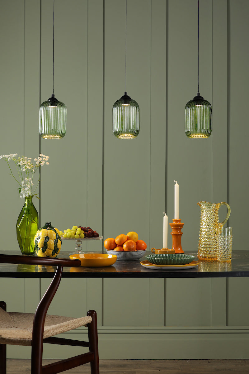 SAWYER GREEN RIBBED GLASS EASY FIT