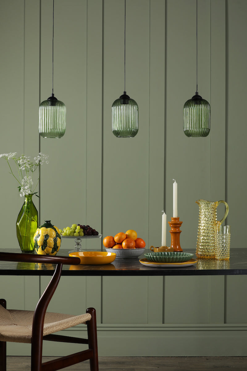 SAWYER GREEN RIBBED GLASS EASY FIT