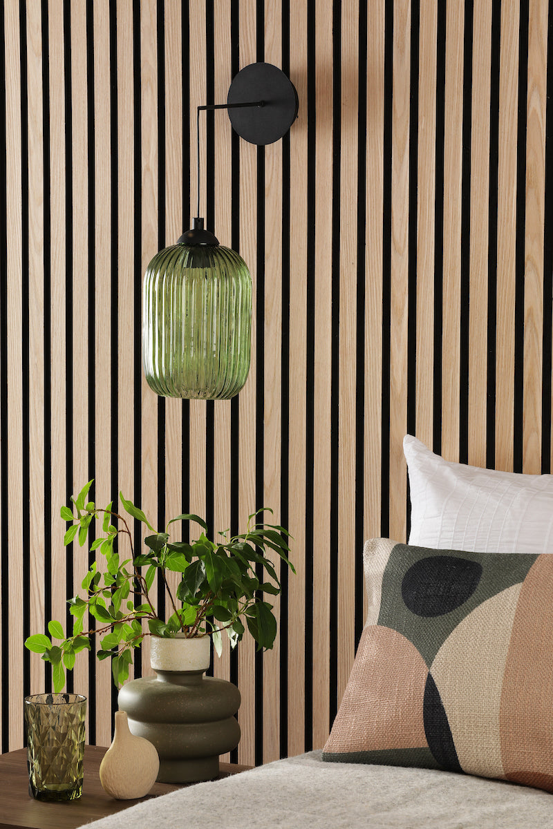 SAWYER GREEN RIBBED GLASS EASY FIT
