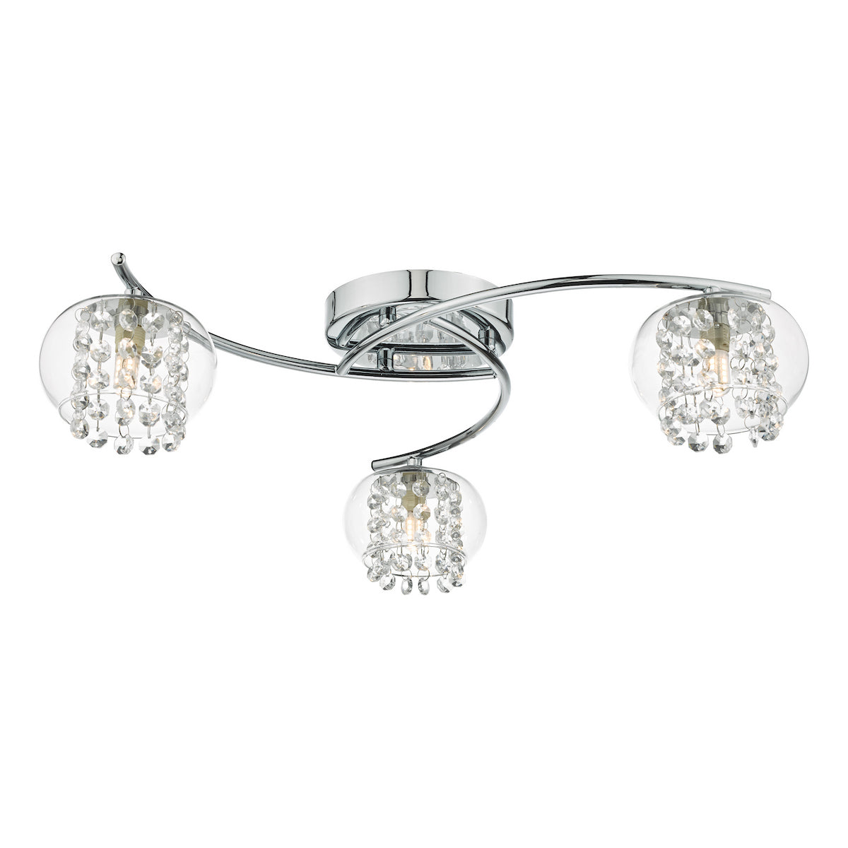 ELMA 3LT SEMI FLUSH POL CHR/ CLR