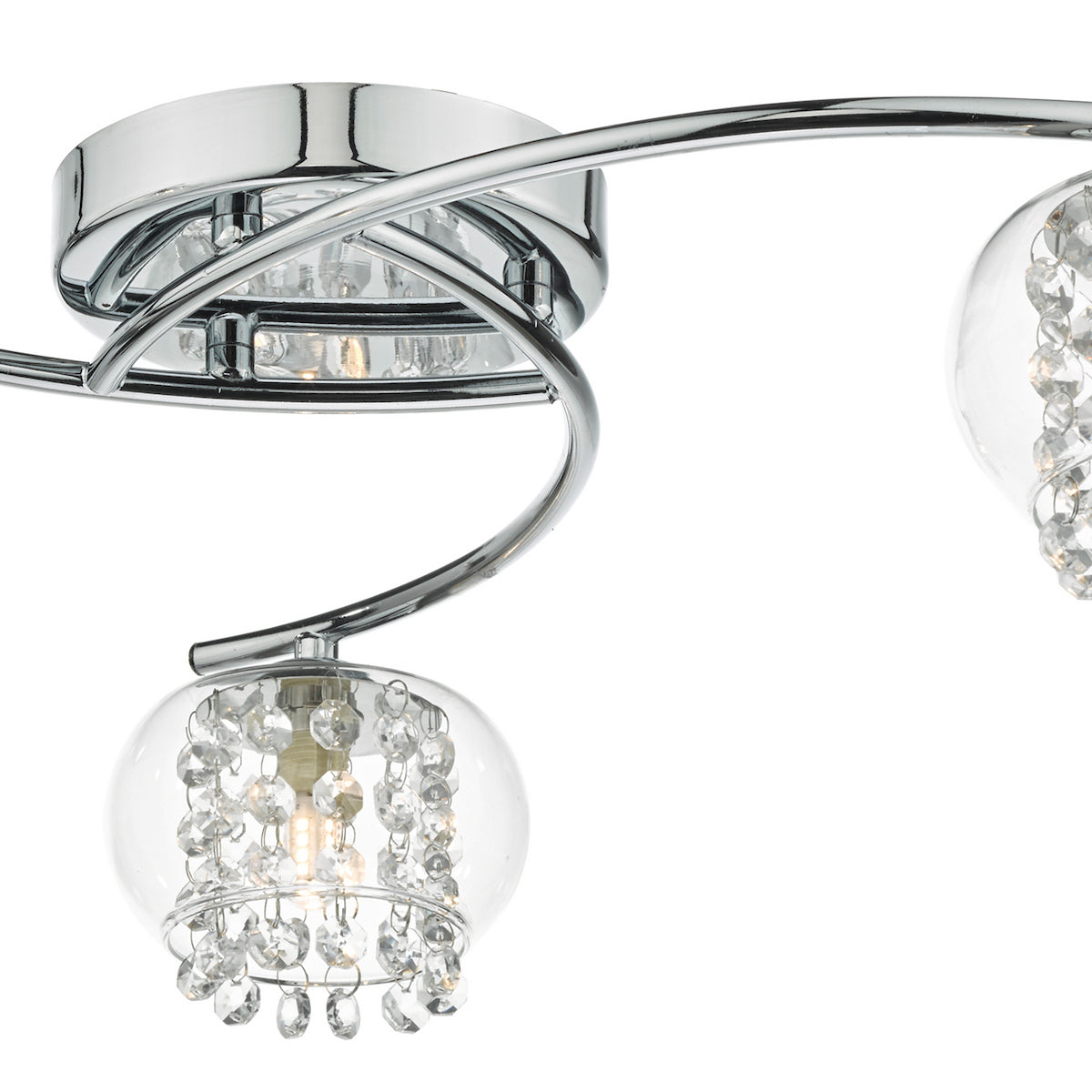 ELMA 3LT SEMI FLUSH POL CHR/ CLR