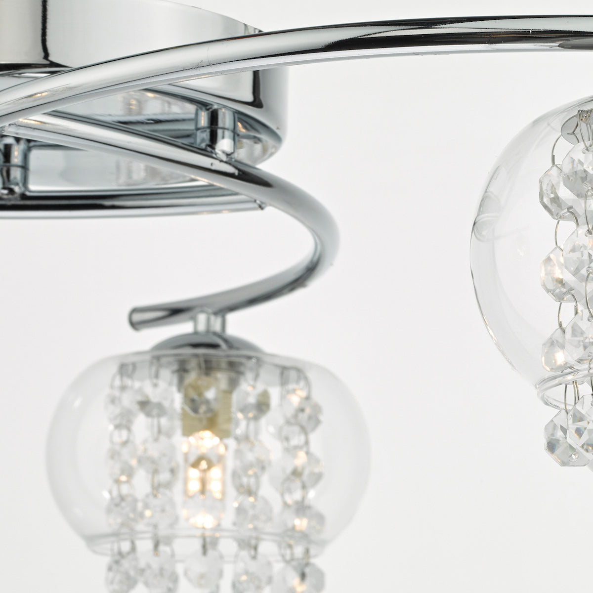 ELMA 3LT SEMI FLUSH POL CHR/ CLR