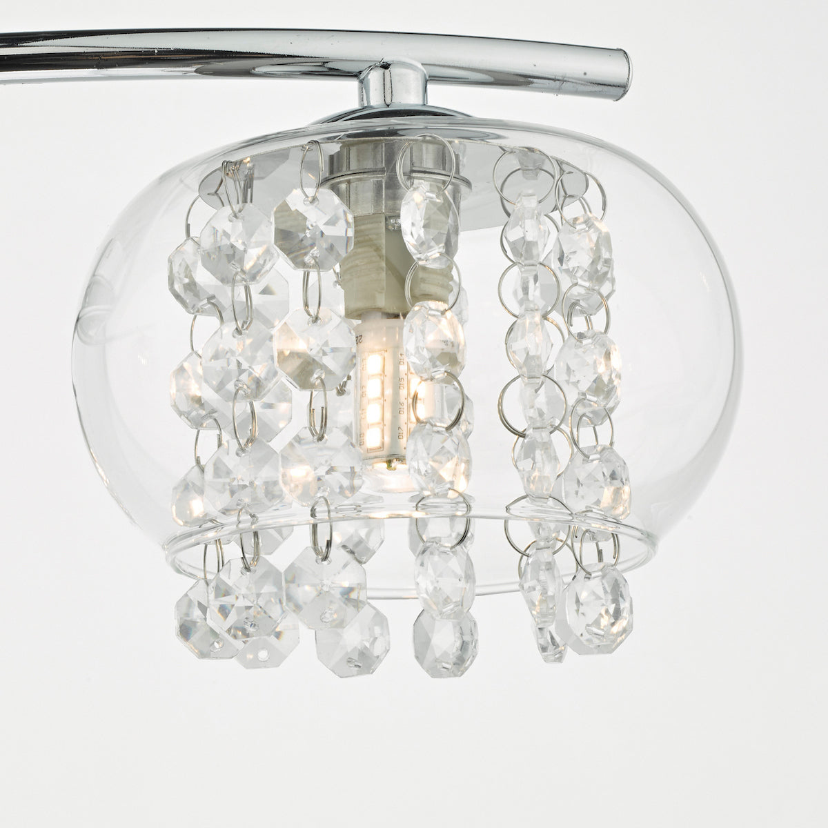 ELMA 3LT SEMI FLUSH POL CHR/ CLR