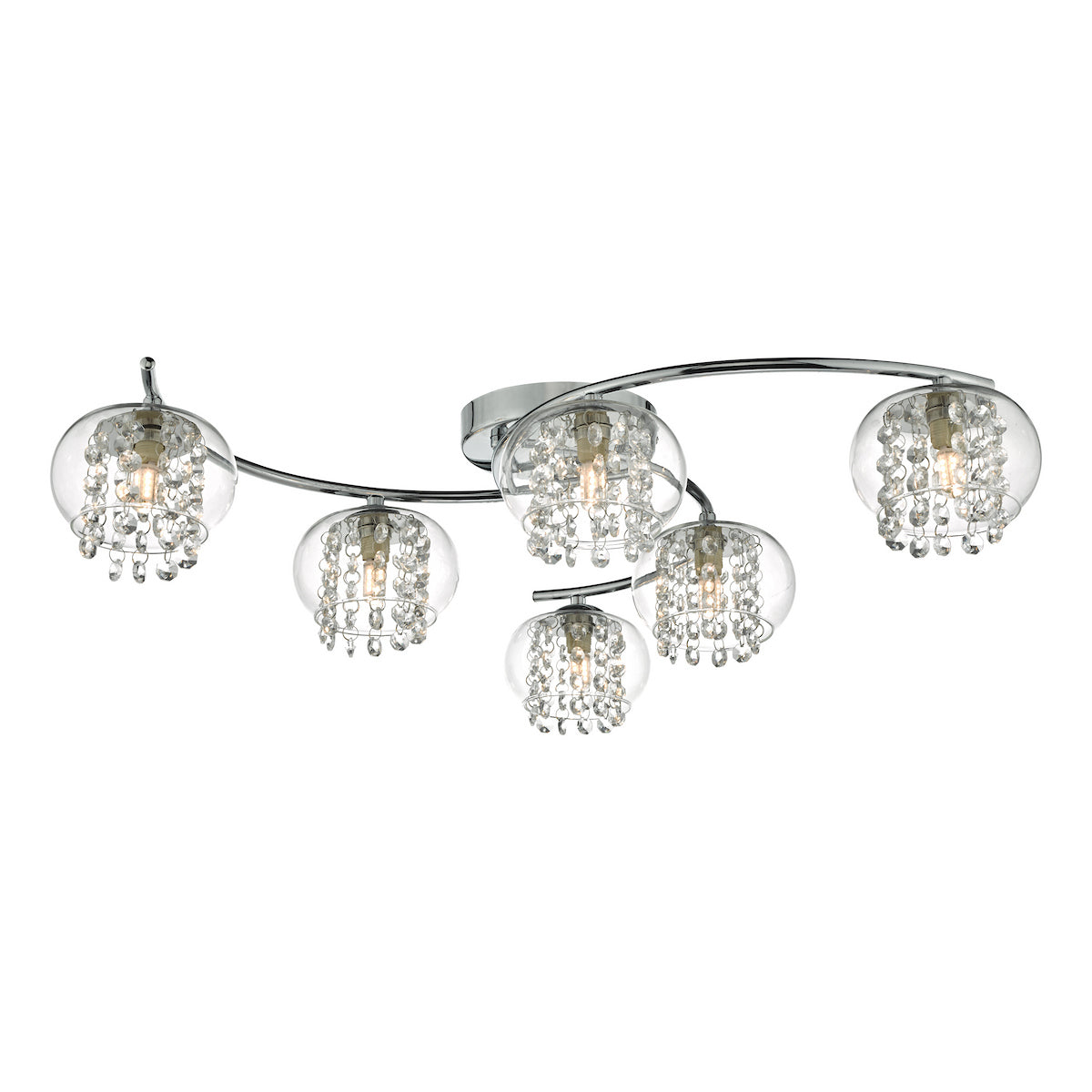 ELMA 6LT SEMI FLUSH POL CHR/ CLR