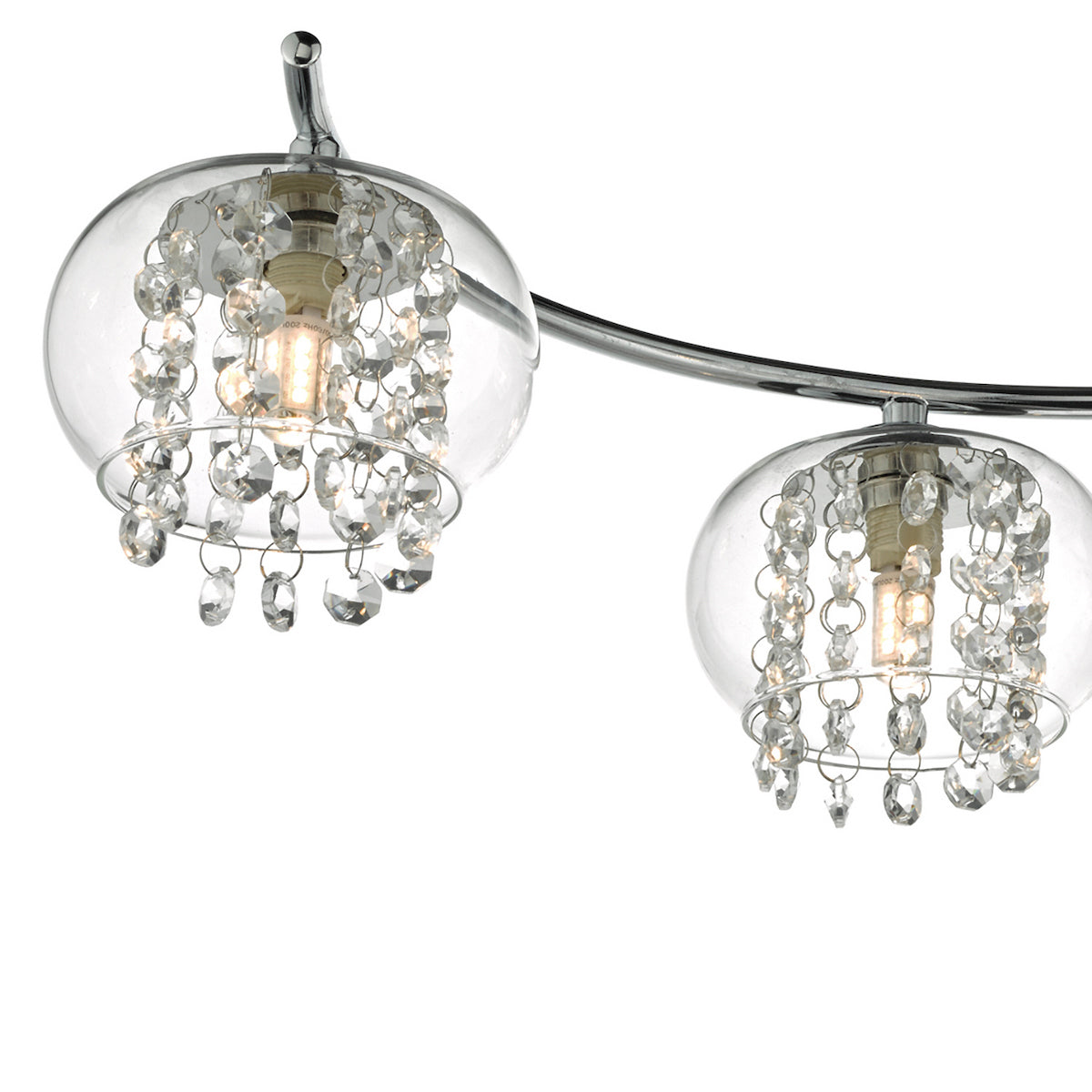 ELMA 6LT SEMI FLUSH POL CHR/ CLR