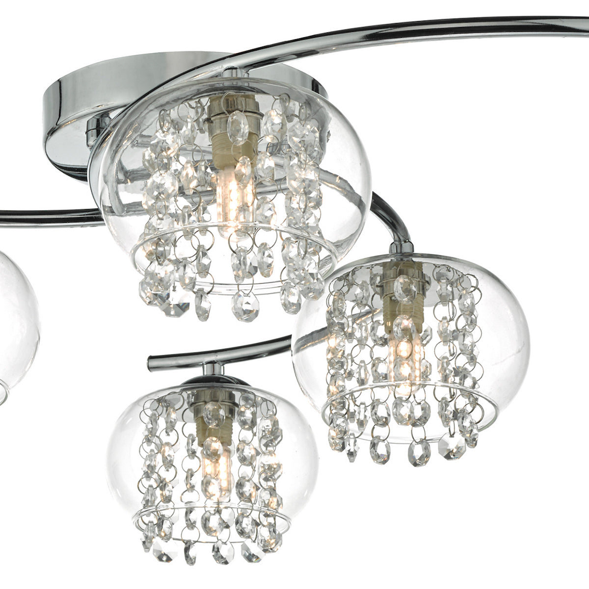 ELMA 6LT SEMI FLUSH POL CHR/ CLR