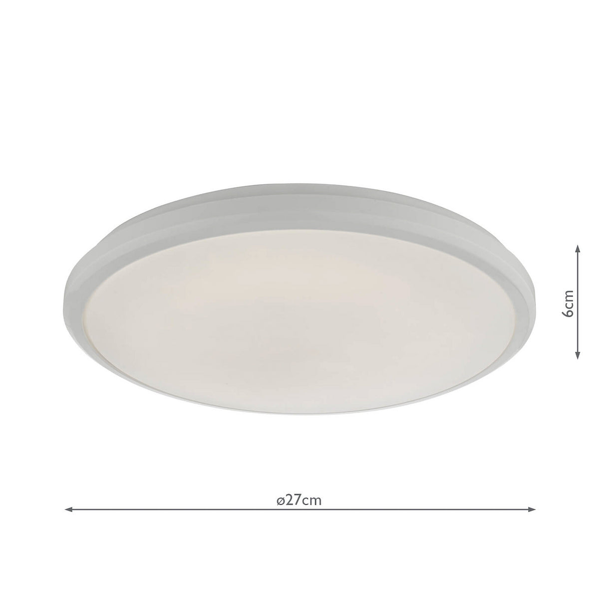 EMMETT FLUSH MED WHITE ACRYLIC IP44 LED