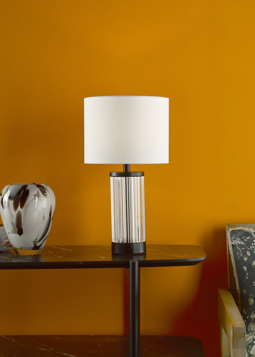 ENRICO BATTERY LED TABLE LAMP CW SHD BLACK