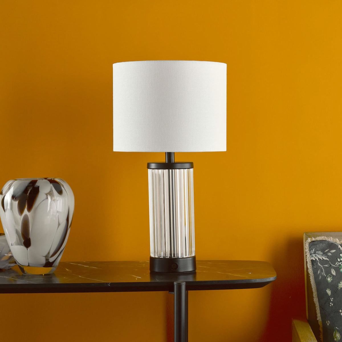 ENRICO BATTERY LED TABLE LAMP CW SHD BLACK