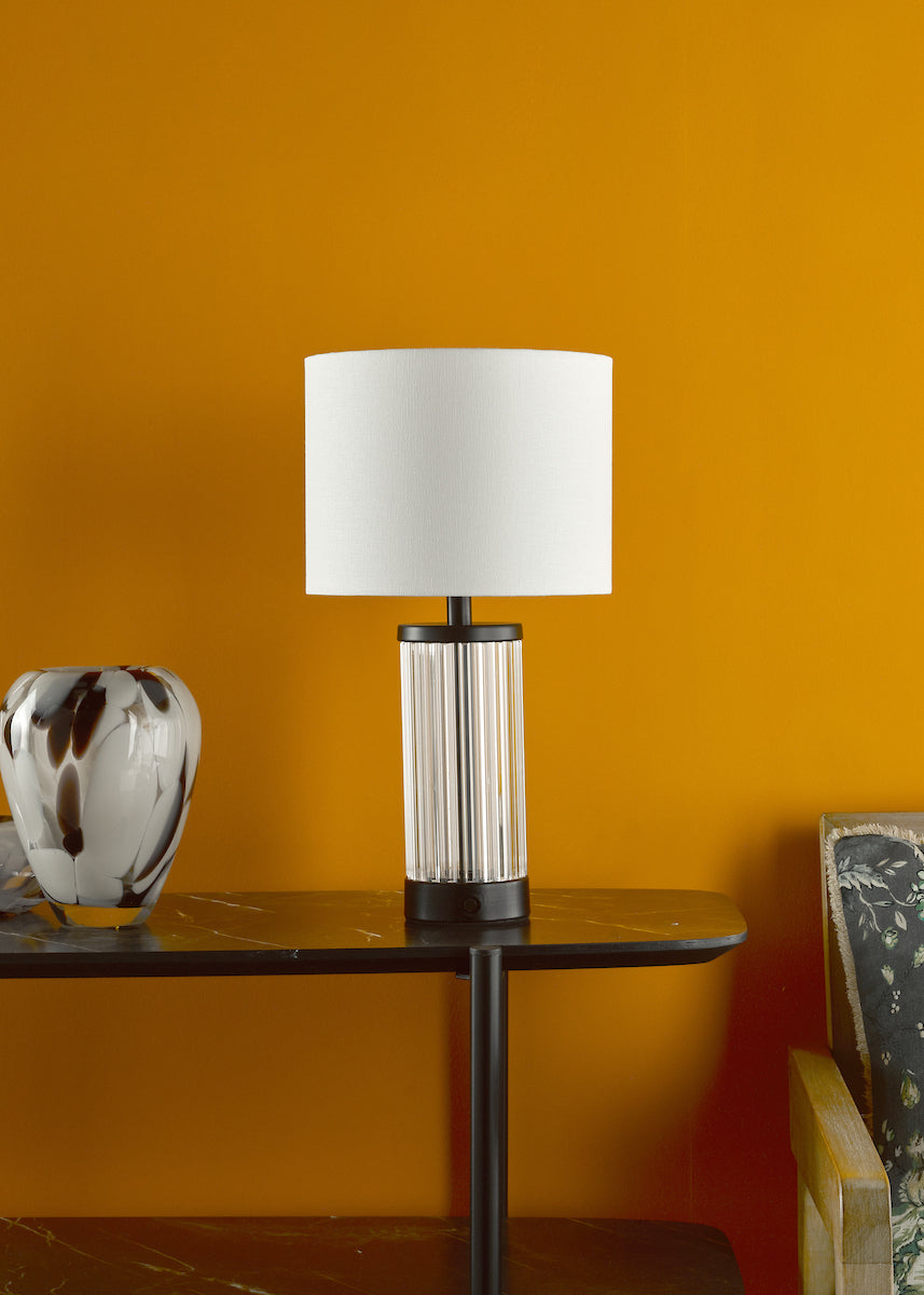ENRICO BATTERY LED TABLE LAMP CW SHD BLACK