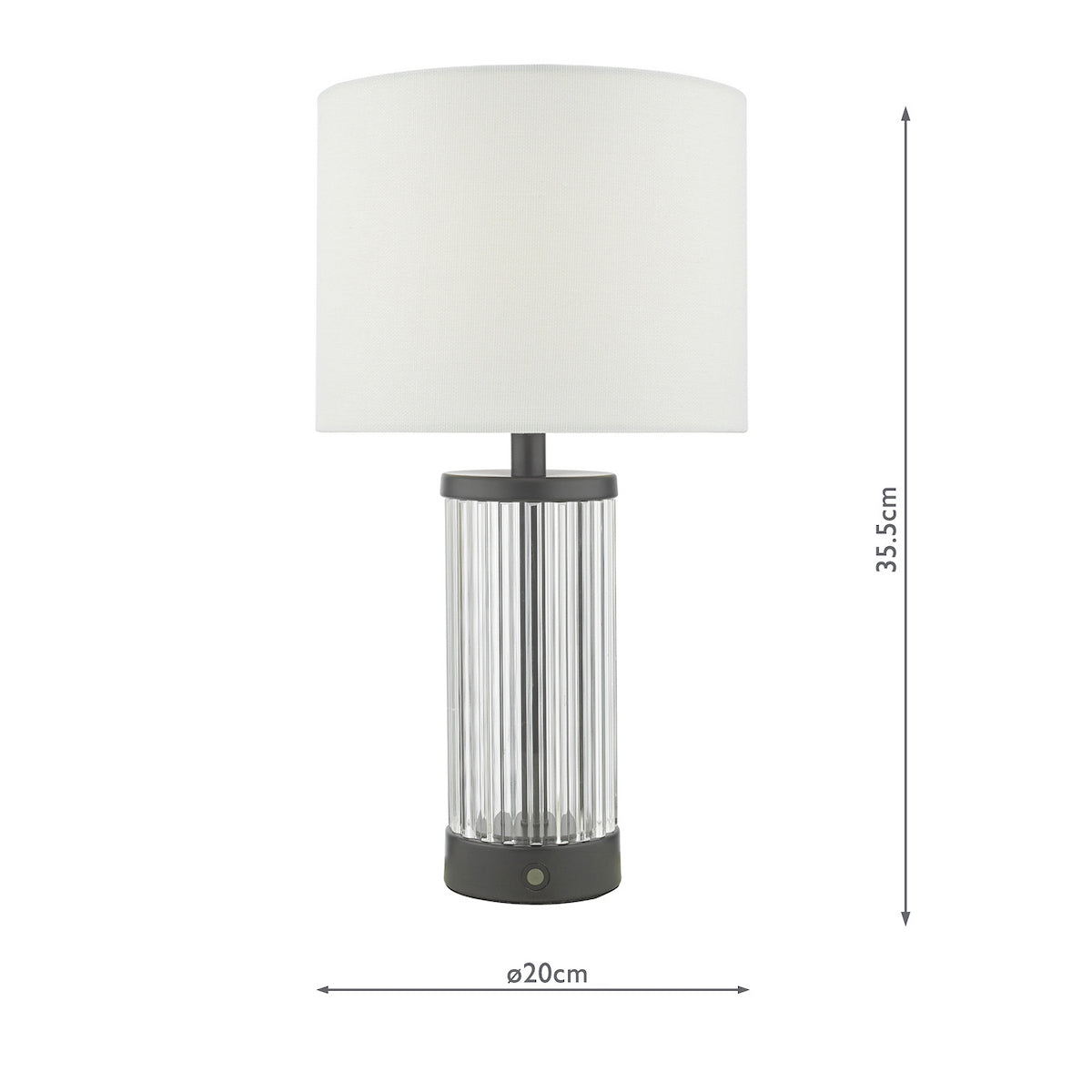 ENRICO BATTERY LED TABLE LAMP CW SHD BLACK