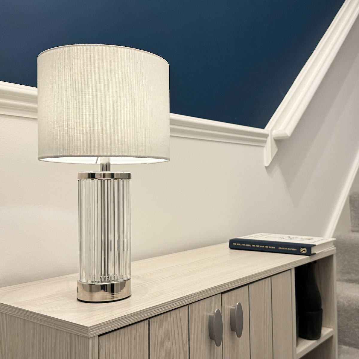 ENRICO BATTERY LED TABLE LAMP CW SHD POL NICKEL