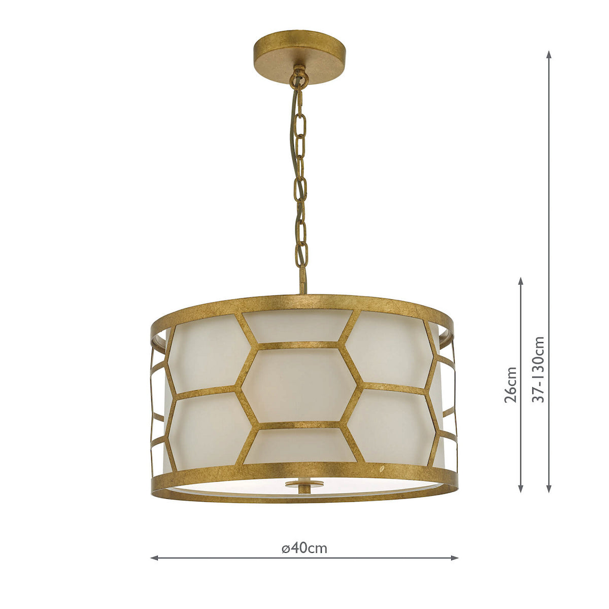 EPSTEIN 3LT PENDANT GOLD IVORY