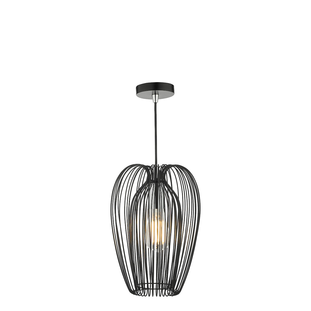ERO 1LT PENDANT BLACK AND CHROME
