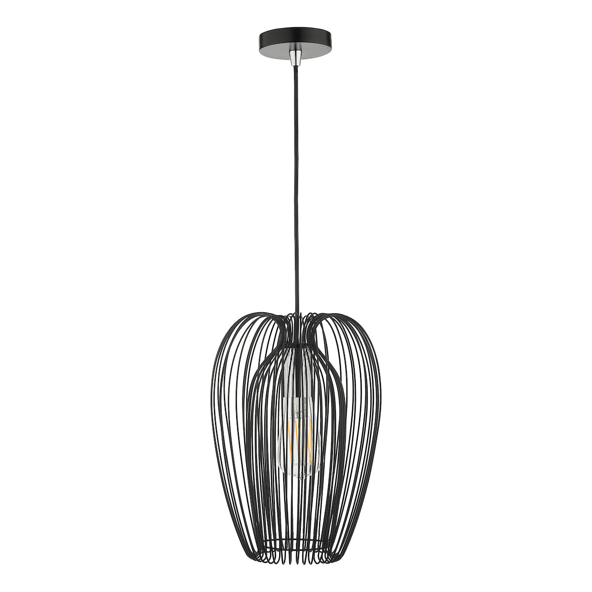 ERO 1LT PENDANT BLACK AND CHROME