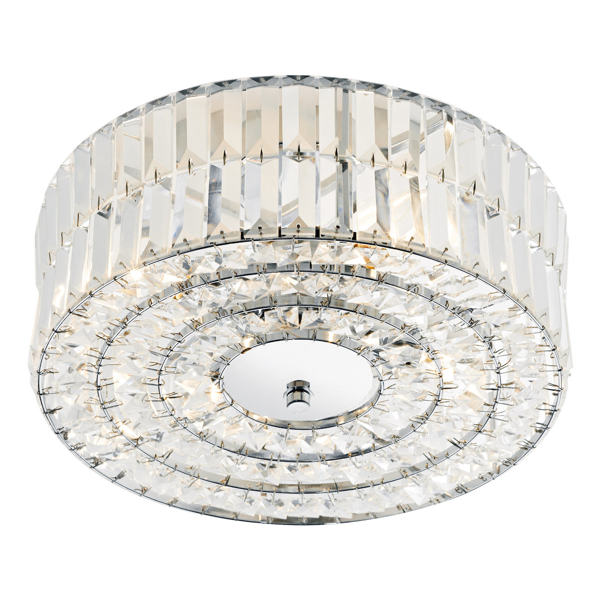 ERROL CRYSTAL SEMI FLUSH FITTING POLISHED CHROME