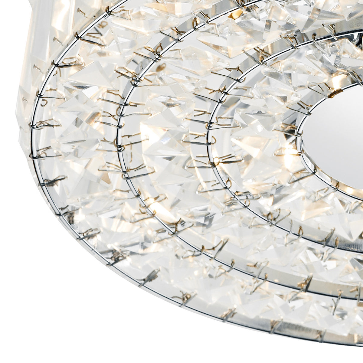 ERROL CRYSTAL SEMI FLUSH FITTING POLISHED CHROME