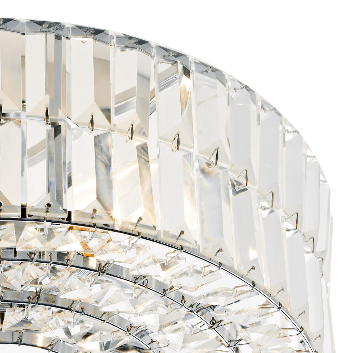 ERROL CRYSTAL SEMI FLUSH FITTING POLISHED CHROME