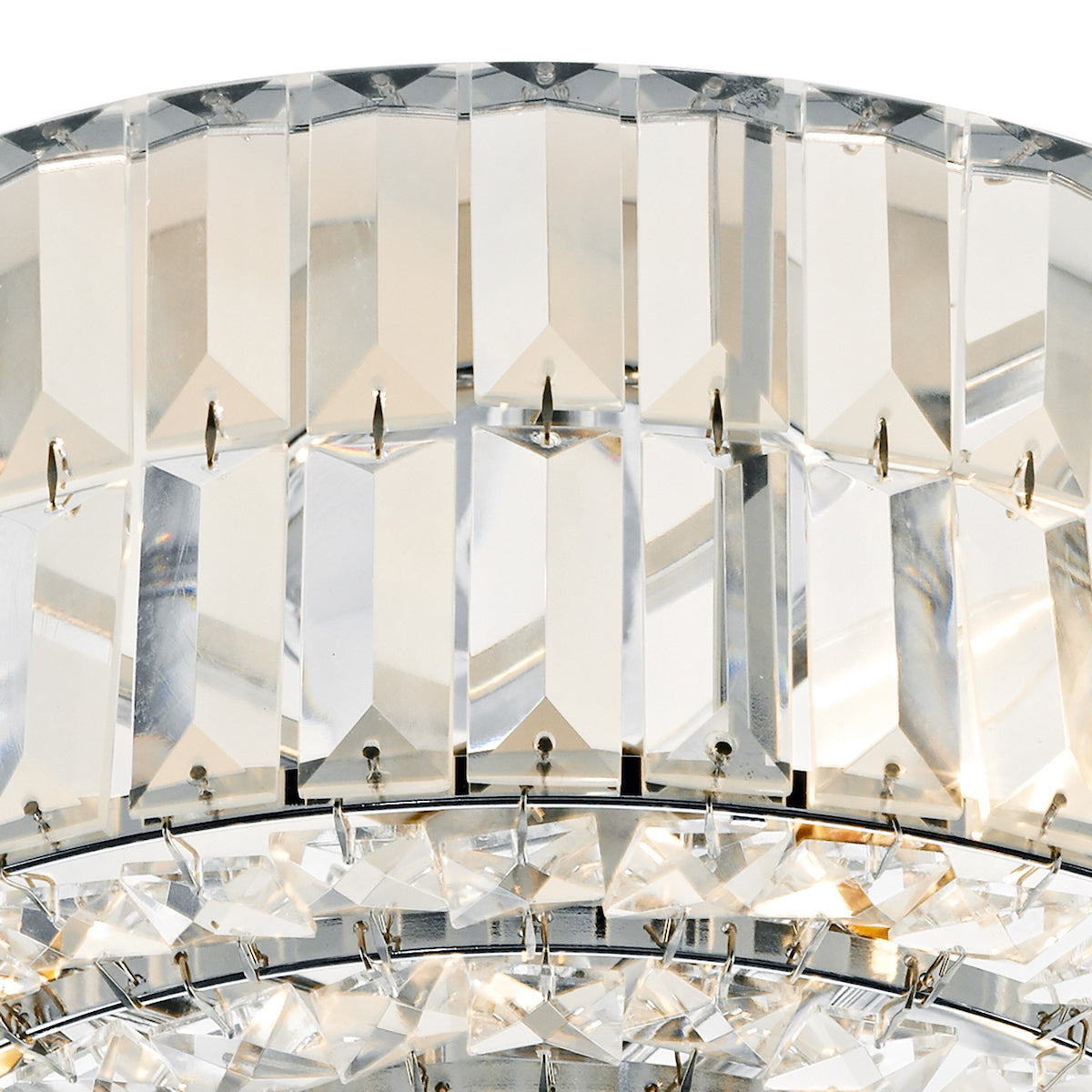 ERROL CRYSTAL SEMI FLUSH FITTING POLISHED CHROME