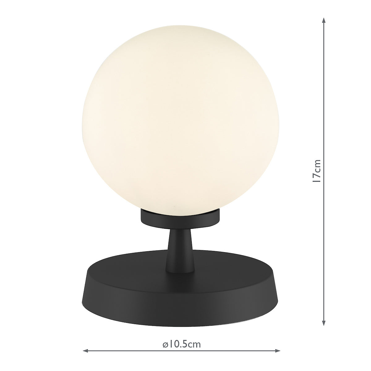 ESBEN TL TOUCH MATT BLACK CW OPAL GLASS
