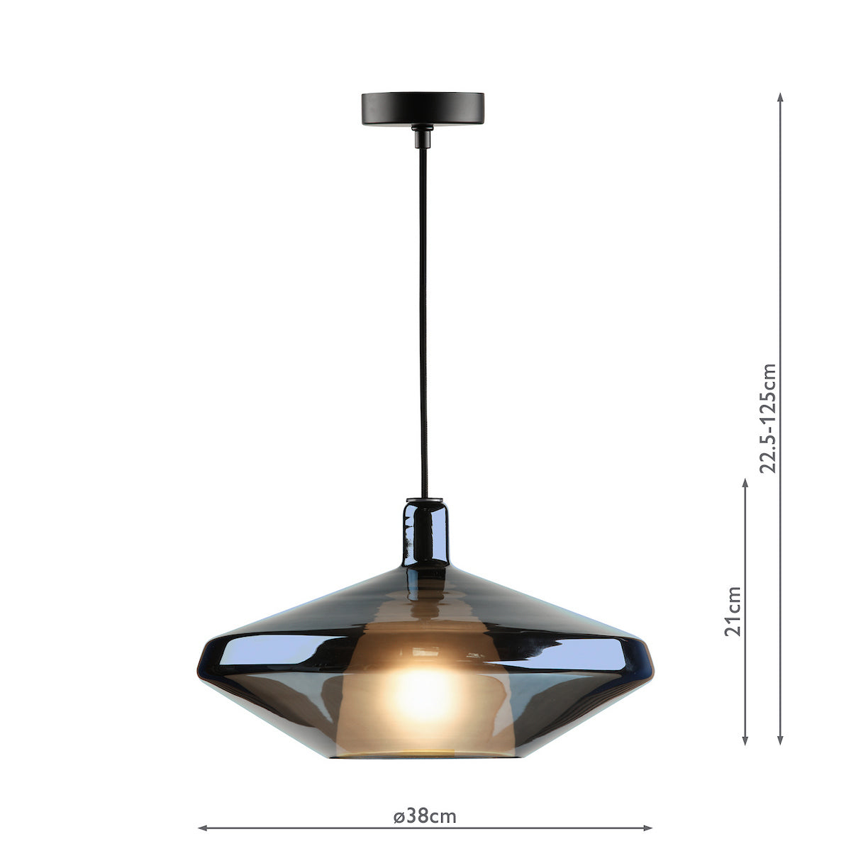 ESMERALDA 1LT PENDANT BLUE & OPAL LARGE